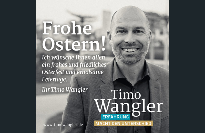 Kampagne Timo Wangler - Anzeige