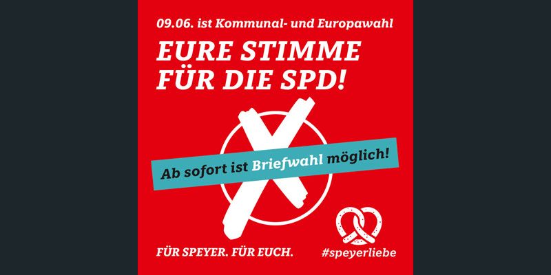 Sharepic Briefwahl - Kampagne für SPD Speyer Kommunalwahl 2024