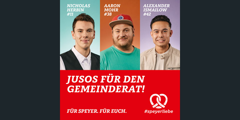 Sharepic Jusos - Kampagne für SPD Speyer Kommunalwahl 2024