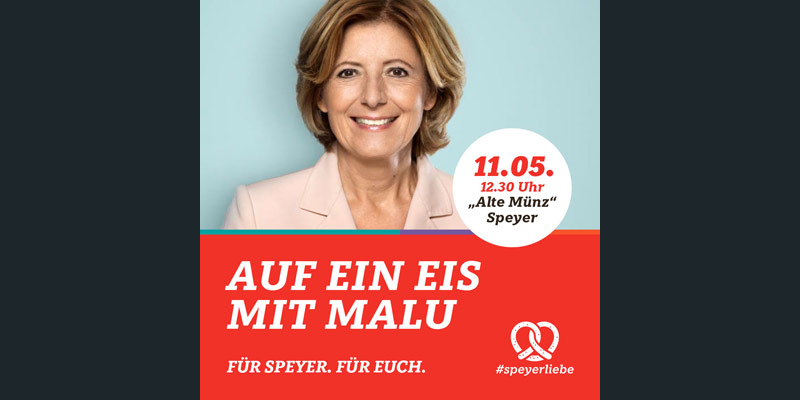 Sharepic Malu Dreyer - Kampagne für SPD Speyer Kommunalwahl 2024