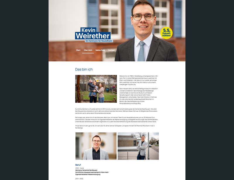 Kampagne Kevin Weirether - Web