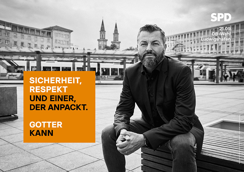 Bildmaterial zur Kampagne für Jens Peter Gotter zur OB-Wahl in Ludwigshafen 2025