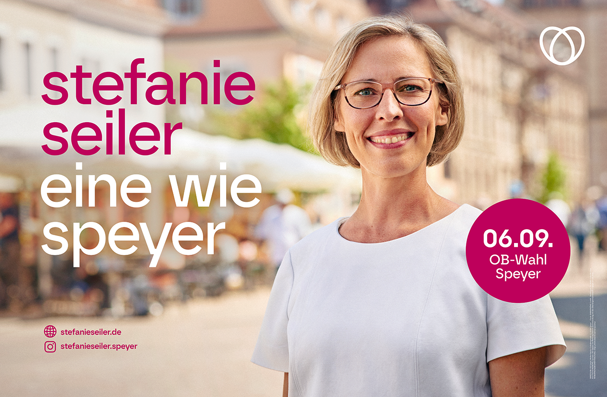 Bildmaterial zur Kampagne für Stefanie Seiler zur OB-Wahl in Speyer 2026