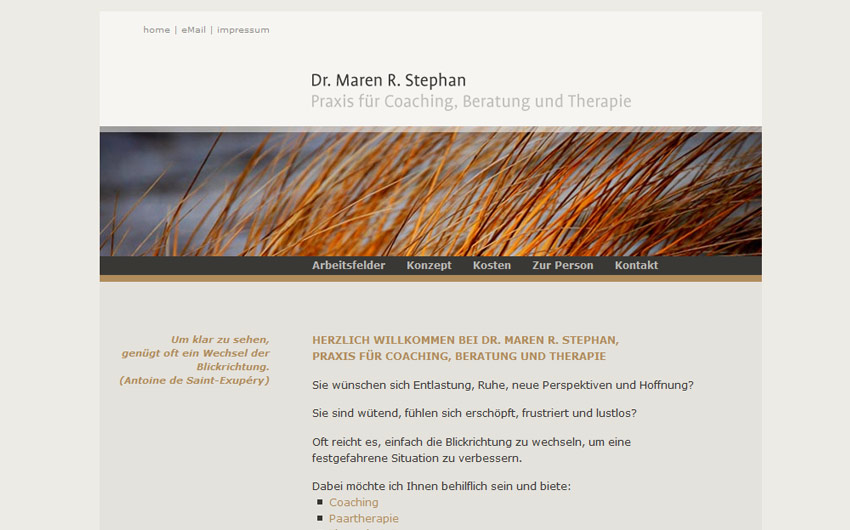 Website Dr. Maren R. Stephan