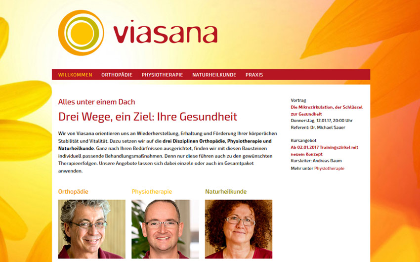Relaunch 2017 Website Viasana Speyer